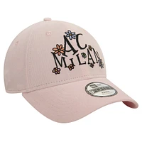 Youth New Era Light Pink AC Milan Needle Corduroy 9FORTY Adjustable Hat