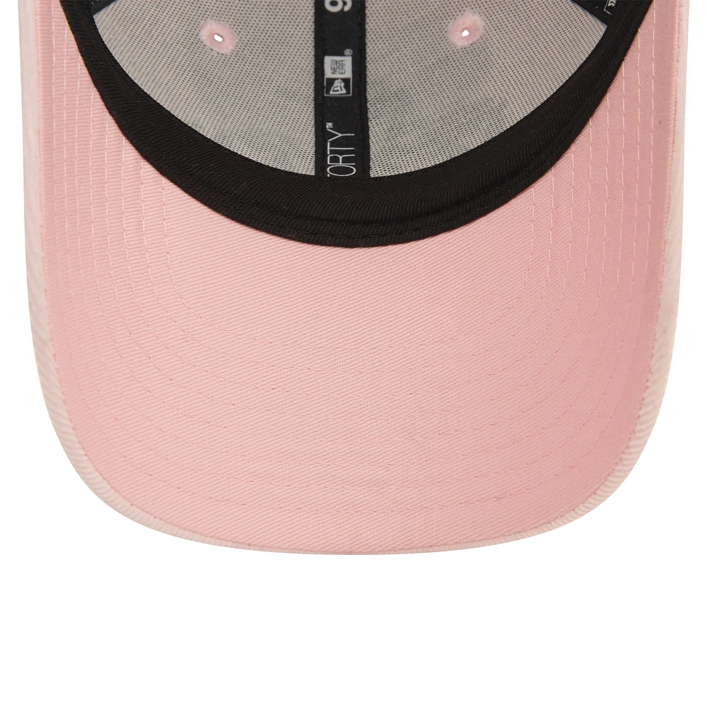 Youth New Era Light Pink AC Milan Needle Corduroy 9FORTY Adjustable Hat