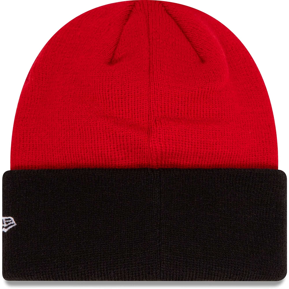 Youth New Era Red AC Milan Wordmark Cuffed Knit Hat
