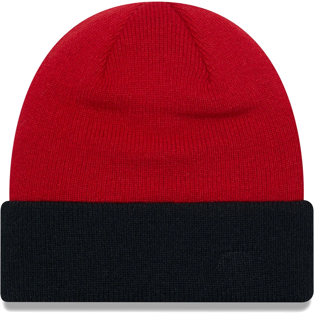 Youth New Era Red AC Milan Wordmark Cuffed Knit Hat