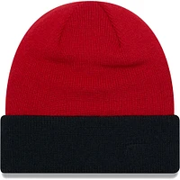 Youth New Era Red AC Milan Wordmark Cuffed Knit Hat