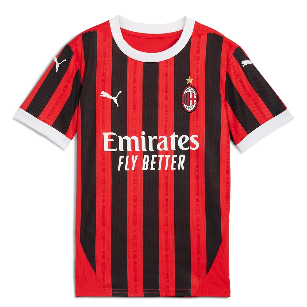 Youth Puma Christian Pulisic Red AC Milan 2024/25 Home Replica Player Jersey