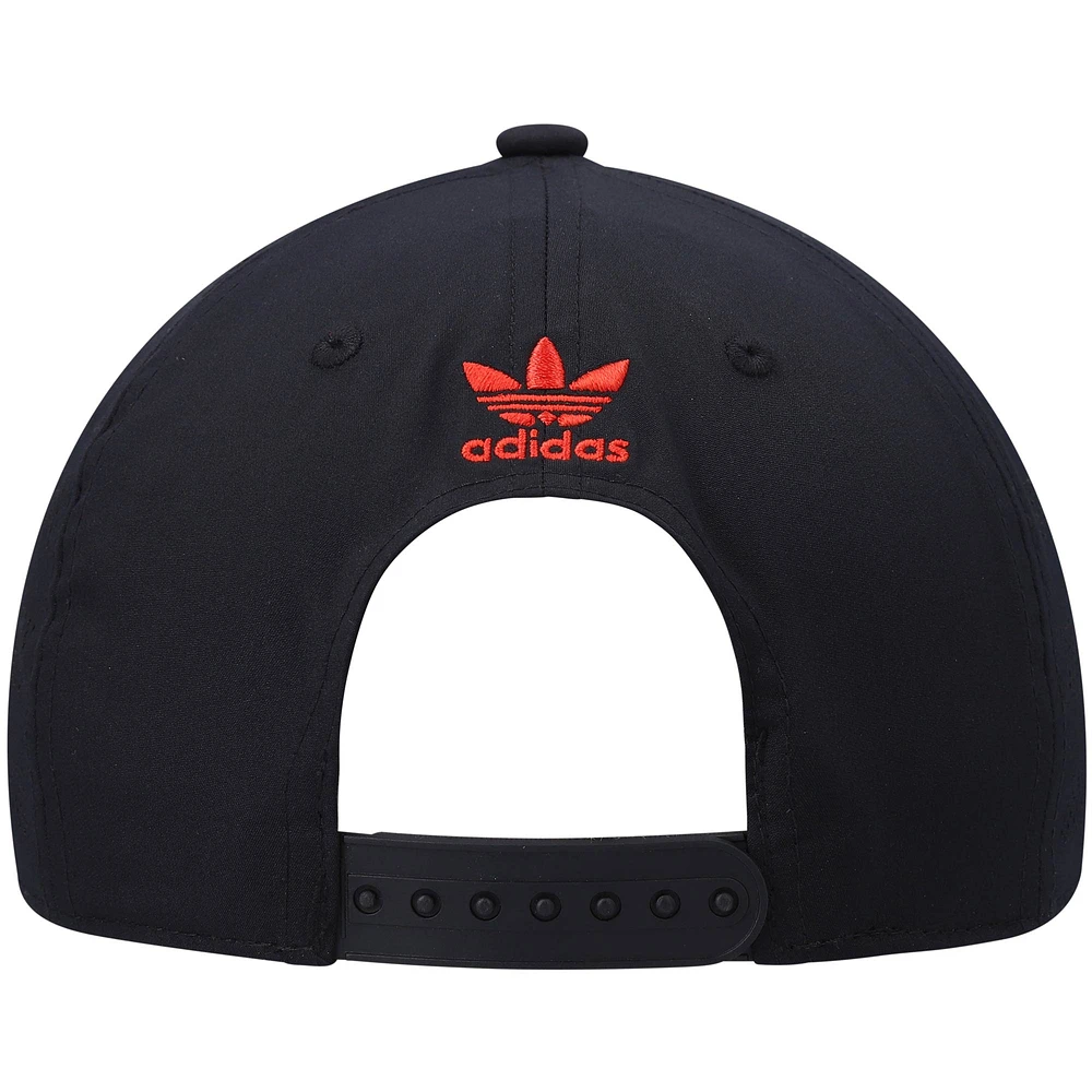 Men's adidas Originals Black Beacon Trefoil III Snapback Hat