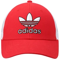 Men's adidas Originals Red/White Icon 2.0 Trucker - Snapback Hat