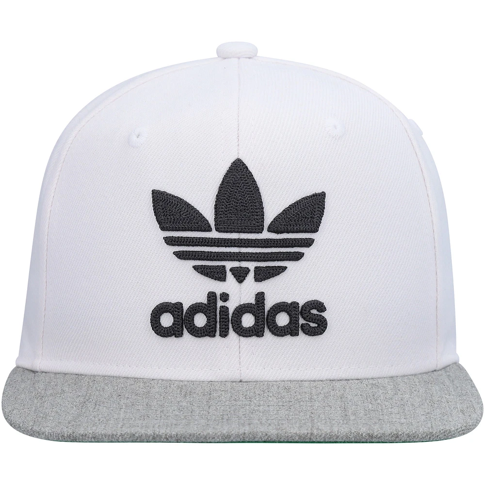 Men's adidas Originals White Trefoil Chain Snapback Hat