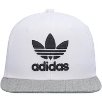 Men's adidas Originals White Trefoil Chain Snapback Hat
