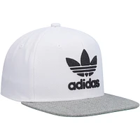 Men's adidas Originals White Trefoil Chain Snapback Hat