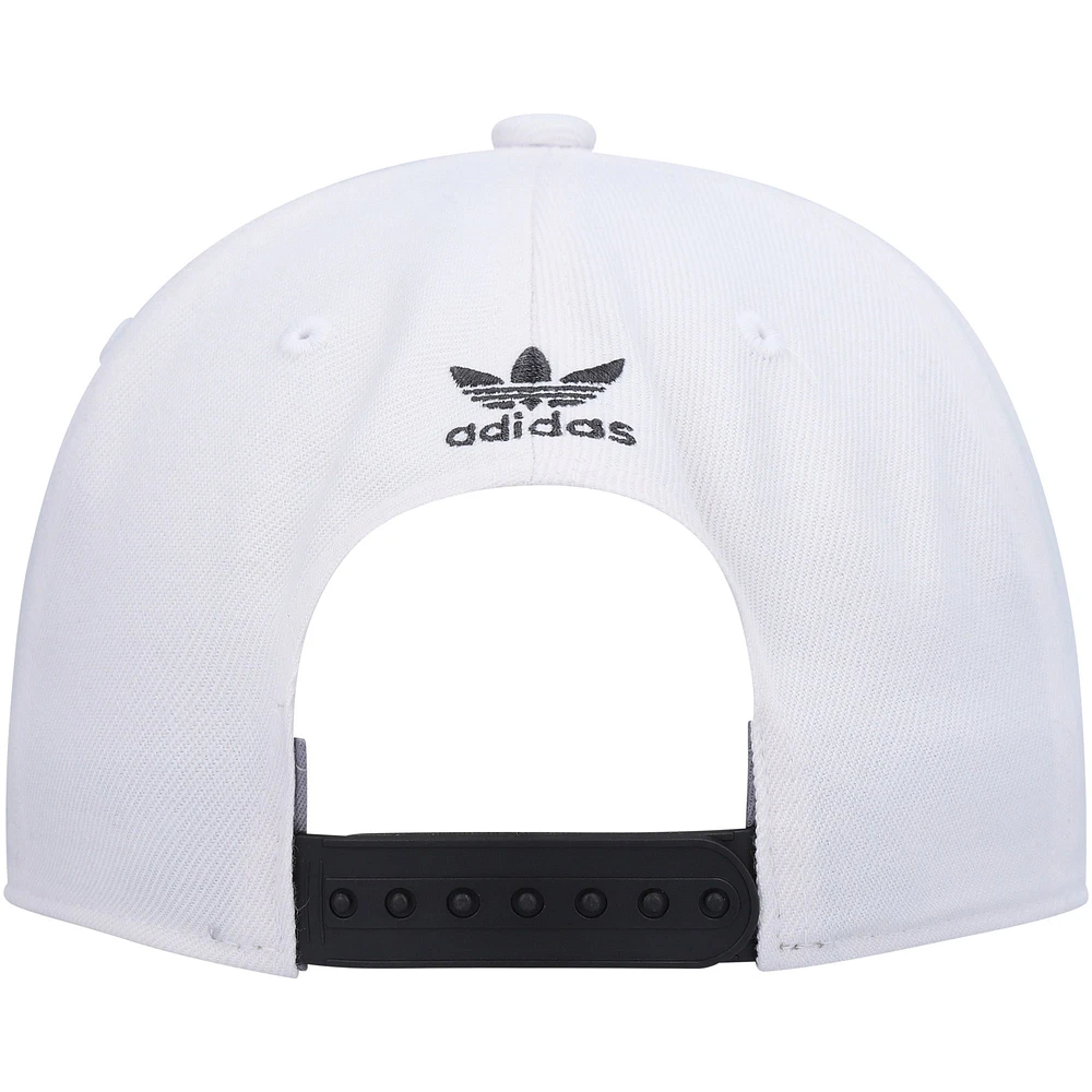 Men's adidas Originals White Trefoil Chain Snapback Hat