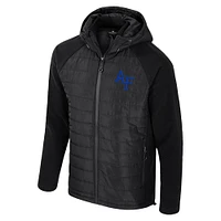 Men's Colosseum  Black Air Force Falcons Block The Sun Full-Zip Hooded Jacket