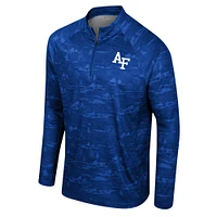 Men's Colosseum Royal Air Force Falcons Carson Raglan Quarter-Zip Jacket