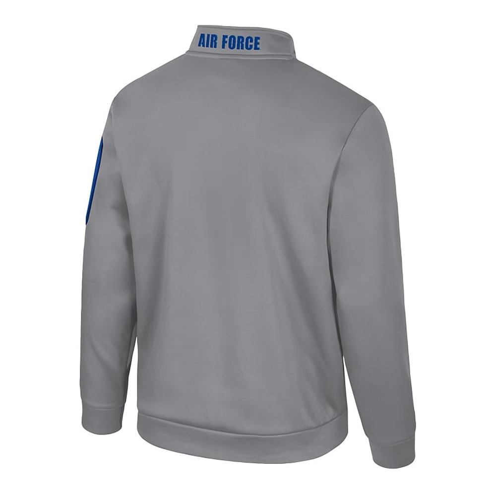 Men's Colosseum Silver Air Force Falcons Mainframe Quarter-Zip Fleece Jacket