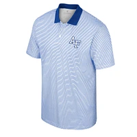 Men's Colosseum White/Royal Air Force Falcons Print Stripe Polo