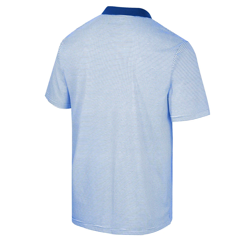 Men's Colosseum White/Royal Air Force Falcons Print Stripe Polo