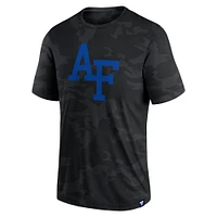 Men's Fanatics  Black Air Force Falcons Camo Logo T-Shirt