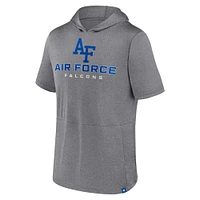 Men's Fanatics Heather Gray Air Force Falcons Modern Stack Hoodie T-Shirt