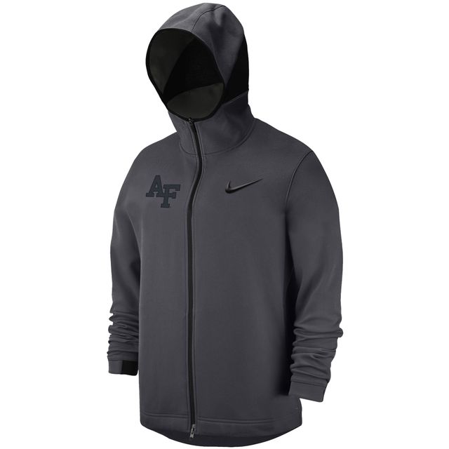 Veste à capuche entièrement zippée pour homme Nike Air Force Falcons Tonal Showtime anthracite
