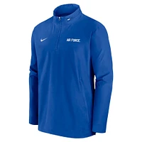 Men's Nike Royal Air Force Falcons 2024 Sideline Coach Quarter-Zip Hoodie Jacket