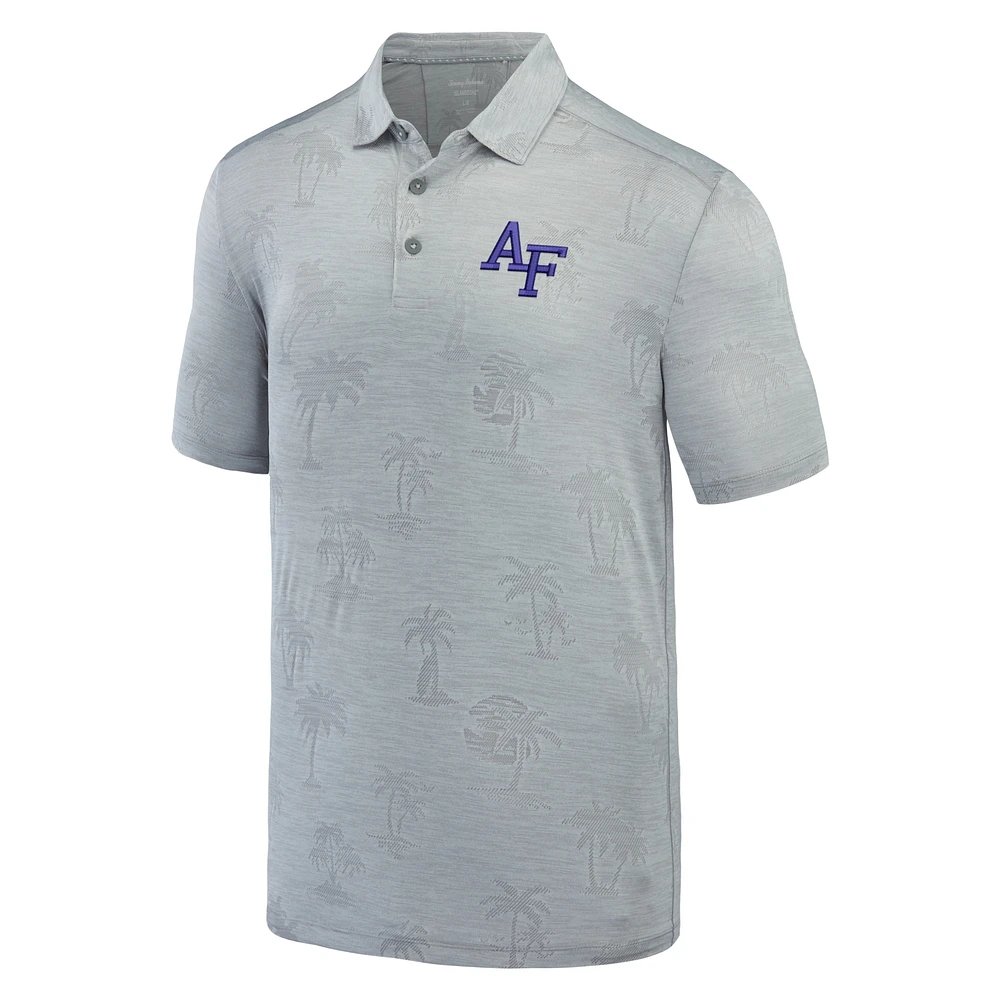 Men's Tommy Bahama Gray Air Force Falcons Sport Palm Coast Palmera IslandZone Polo