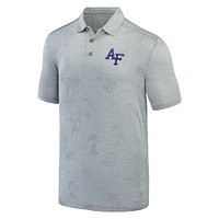 Men's Tommy Bahama Gray Air Force Falcons Sport Palm Coast Palmera IslandZone Polo