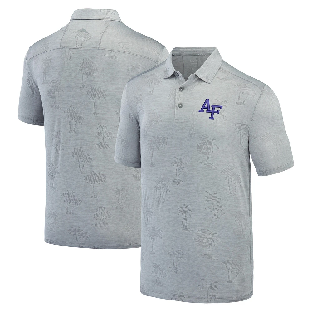 Polo Tommy Bahama gris Air Force Falcons Sport Palm Coast Palmera IslandZone pour hommes