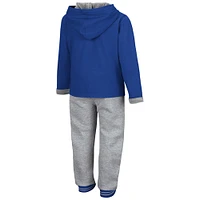Toddler Colosseum Royal/Heather Gray Air Force Falcons Poppies Hoodie & Sweatpants Set
