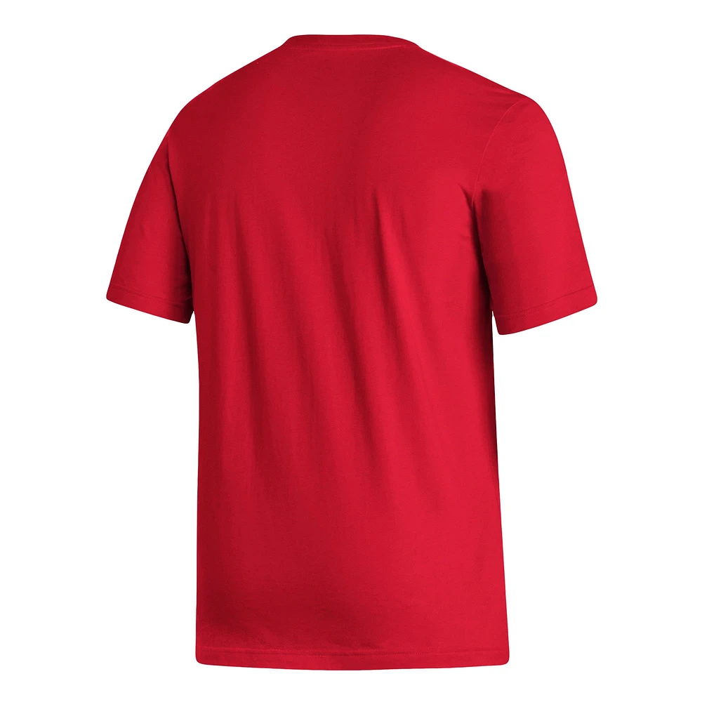 Men's adidas Red Ajax Crest T-Shirt