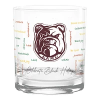 Alabama A&M Bulldogs 14oz. Black History Month Rocks Glass