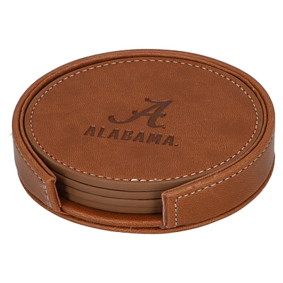 Lot de 4 sous-verres en similicuir Alabama Crimson Tide
