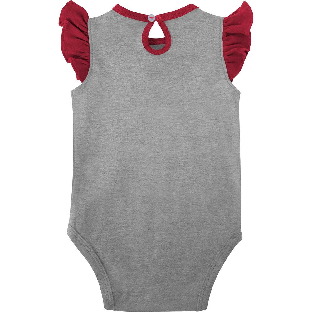 Girls Newborn & Infant Crimson/Gray Alabama Crimson Tide Spread the Love 2-Pack Bodysuit Set