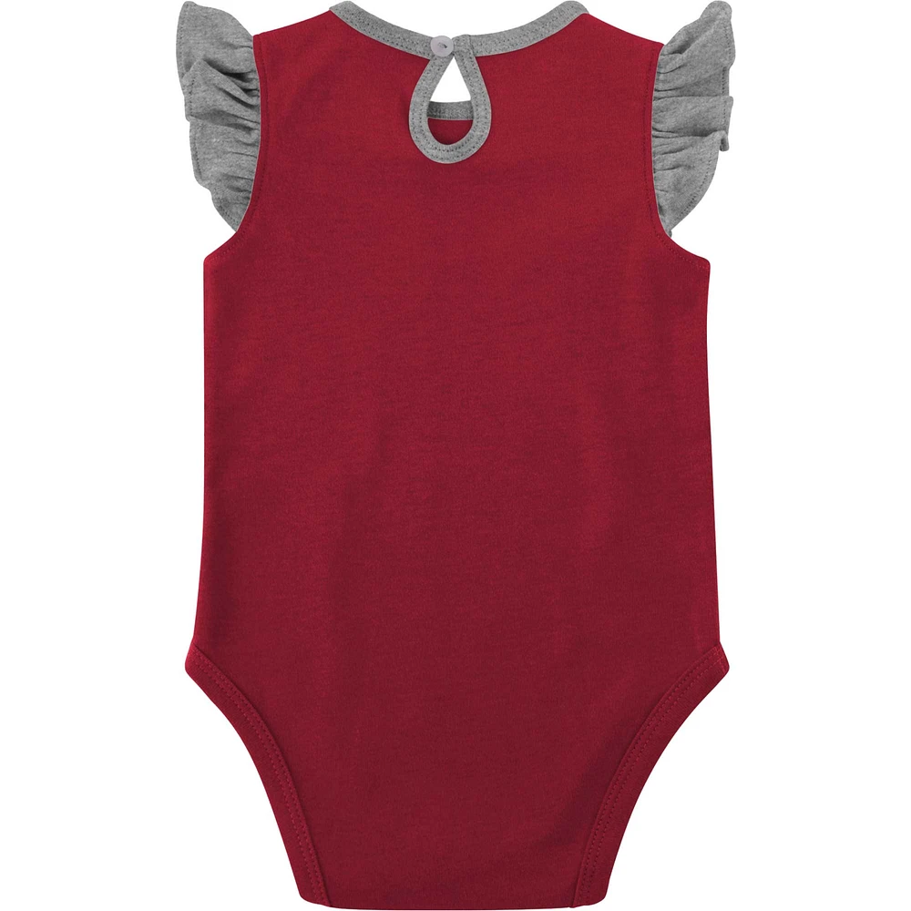 Girls Newborn & Infant Crimson/Gray Alabama Crimson Tide Spread the Love 2-Pack Bodysuit Set