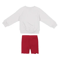 Girls Toddler Colosseum  White/Crimson Alabama Crimson Tide Beta Fleece Sweatshirt and Shorts Set
