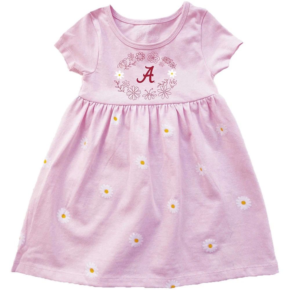 Wes & Willy - Robe marguerite rose Alabama Crimson Tide pour fille