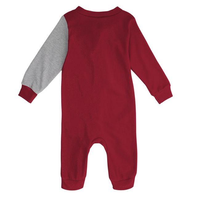 Infant Crimson/Heather Grey Alabama Crimson Tide Halftime Two-Tone Sleeper