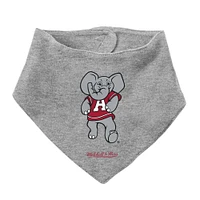 Infant Mitchell & Ness Crimson/Heather Gray Alabama Crimson Tide 3-Pack Bodysuit, Bib and Bootie Set