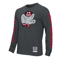 Men's Mitchell & Ness  Charcoal Alabama Crimson Tide Team Pride Long Sleeve T-Shirt