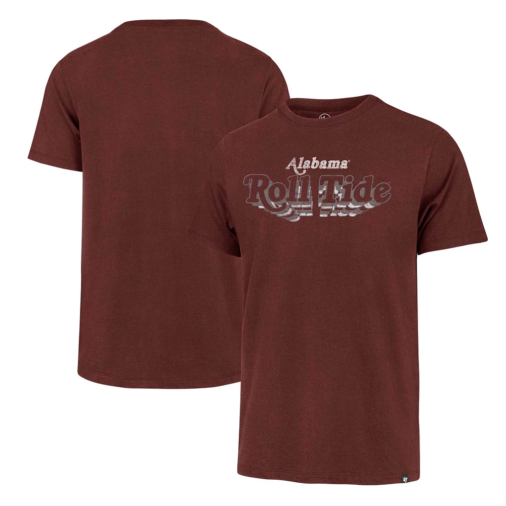 T-shirt pour homme '47 Crimson Alabama Tide Article Franklin
