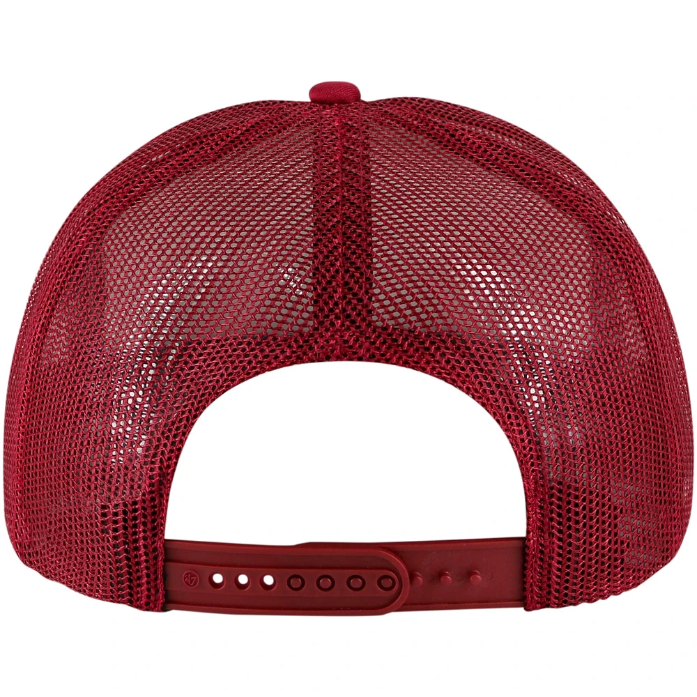 Men's '47 White/Crimson Alabama Crimson Tide Article Foam Front Trucker Hat