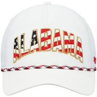 Men's '47 White Alabama Crimson Tide Stars and Stripes Flag Flutter Hitch Snapback Hat