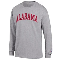 Men's Champion  Heather Gray Alabama Crimson Tide Basic Arch Long Sleeve T-Shirt