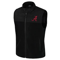 Men's Colosseum  Black Alabama Crimson Tide Block The Sun Full-Zip Vest