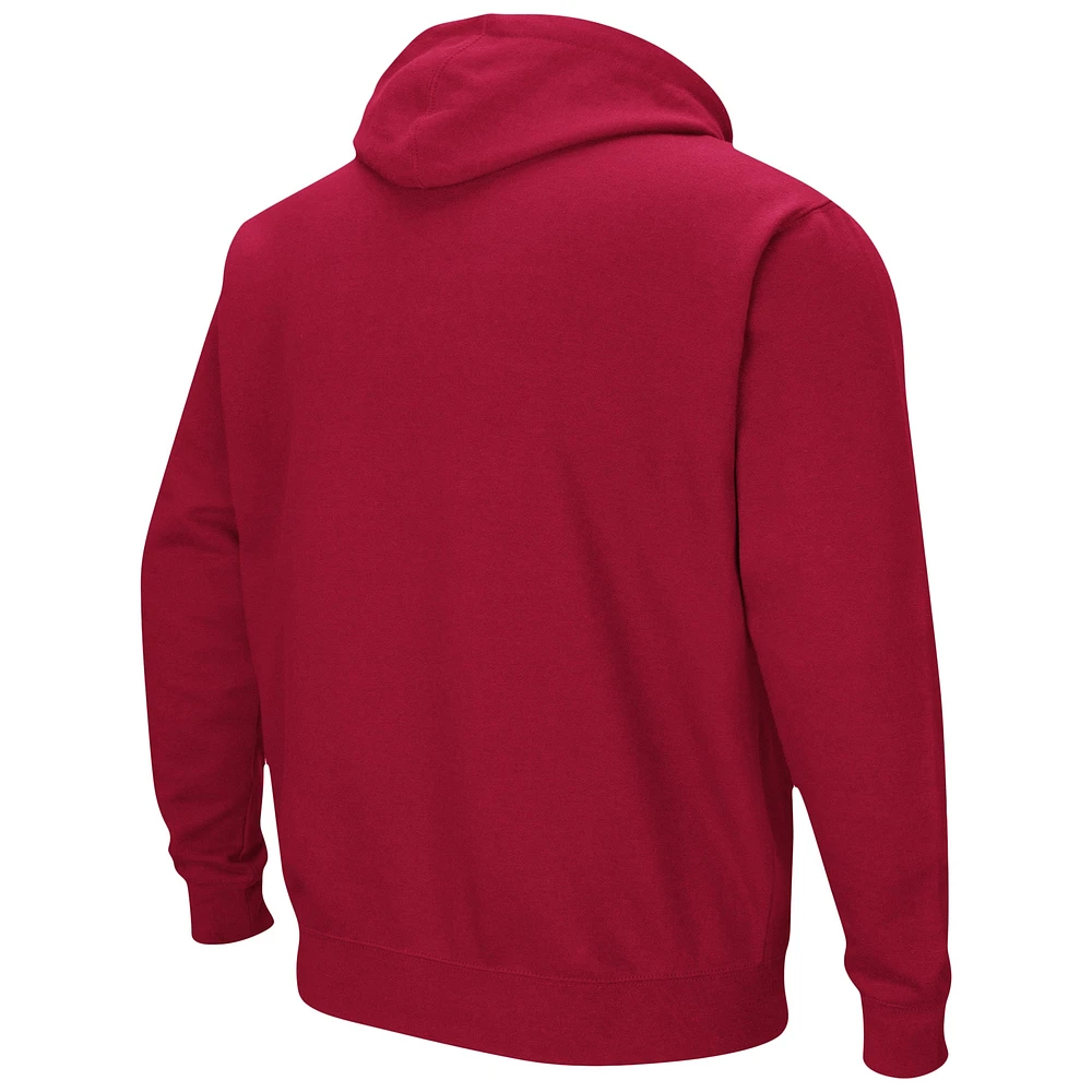 Men's Colosseum Crimson Alabama Tide Arch & Logo 3.0 Pullover Hoodie