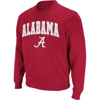 Colosseum Crimson Alabama Tide Arch & Logo Crew Neck Sweat-shirt pour homme