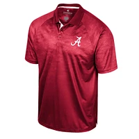 Men's Colosseum Crimson Alabama Tide Honeycomb Raglan Polo