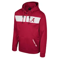 Men's Colosseum  Crimson Alabama Tide Quarter-Zip Hoodie