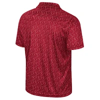 Men's Colosseum Crimson Alabama Tide Sublimated Golf Polo