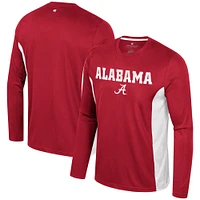 T-shirt d'échauffement à manches longues Colosseum Crimson Alabama Tide pour hommes