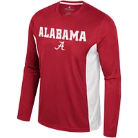T-shirt d'échauffement à manches longues Colosseum Crimson Alabama Tide pour hommes
