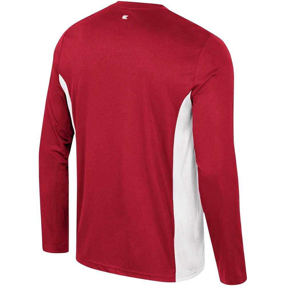 T-shirt d'échauffement à manches longues Colosseum Crimson Alabama Tide pour hommes