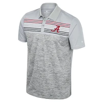 Men's Colosseum Gray Alabama Crimson Tide Cybernetic Polo