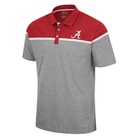 Men's Colosseum Heather Gray Alabama Crimson Tide Chamberlain Polo